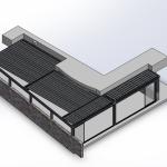 Ön tərəfi açılan bioklimatik perqola